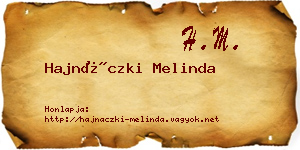 Hajnáczki Melinda névjegykártya