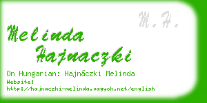 melinda hajnaczki business card